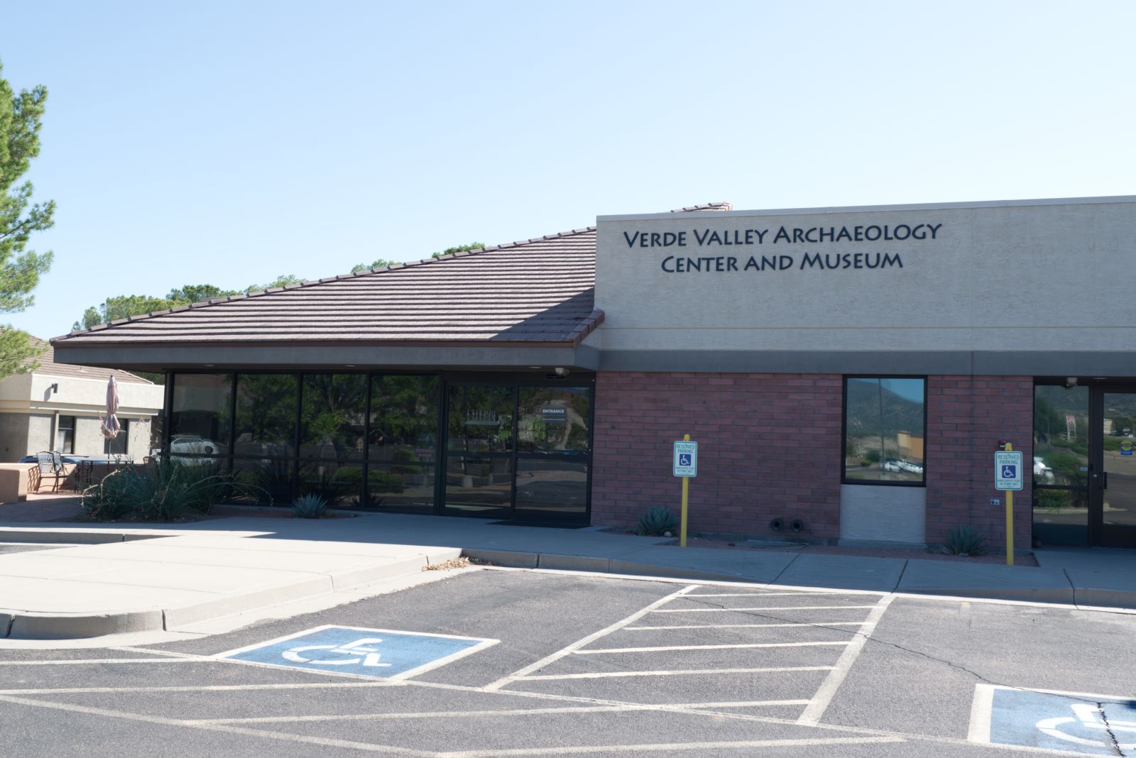 View of the main entrance to the museum.